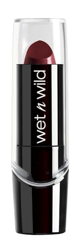 Wet n Wild Silk Finish Lipstick, Hydrating Lip Color, Rich Buildable Color, Black Orchid Red