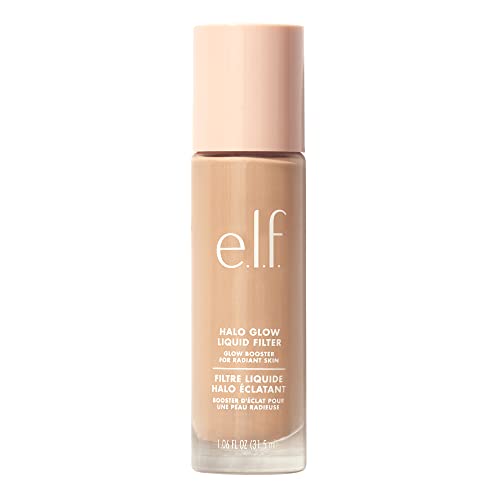 e.l.f. Halo Glow Liquid Filter, Complexion Booster For A Glowing, Soft-Focus Look, Infused With Hyaluronic Acid, Vegan & Cruelty-Free, 3 Light/Medium